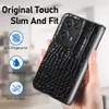Custodia per telefono con motivo coccodrillo per OPPO Find N2 Guscio pieghevole originale Touch, sottile e aderente, anti-impronta digitale