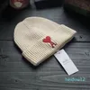 Mode ami ull stickad hatt för damer beanie cap vinter stickad varm herrhatt för födelsedagspresent