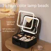 Trousse à maquillage Smart LED avec miroir, trousse de maquillage de voyage pour femme, sac de rangement portable, trousse de maquillage de voyage 231122