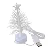 Kerstdecoraties Boom Vezel Optisch licht Lamp Lichten LED Nacht veranderen Decoratieve tafel kleur decorusb xmas bureau aangedreven kleuren mini