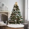 Décorations de Noël 7890122cm Jupes d'arbre Tapis en peluche blanche Navidad Jupe Base de Noël Ornement Année Décor à la maison 231123