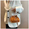 Shoulder Bags Trendy Designer Chain Rhinestone Bucket Totes Handbag Purses Women Crossbody 2023 New Evening Clutch Bag