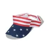 Visors Visor Cap Girls Hat Fashion Independence Day Printing Summer Pattern Sunshade Mostice Caps with Bling