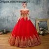 wangcai01 gelinlik dubai lüks evli elbise artı beden şapel tren özel yapım vintage lüks kırmızı altın dantel gelinlik vestios de novia gelin elbisesi