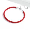 Bracelets de charme bracelet rouge plaqué Bracelet Classic Lucky Bangles Fit Beads Bijoux Bijoux à la main Girl # 39; S GAGNE D'ANNIVERSAIRE