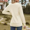 Blusas femininas confortáveis manga longa top chique gola quadrada cruz camiseta torção textura solta ajuste pulôver tops para outono inverno