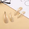 Hair Accessories 20 Pcs/Lot Gold Snap Clip For Girl Waterdrop Barrettes Hairpin Women 5CM Fashion