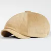 Berets unisex wiosna jesienna zima sboy caps mężczyźni i kobiety ciepły ośmioboczny kapelusz dla mężczyzn detektyw hats retro 231123