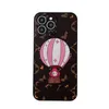 Luxe alfabet hete luchtballon ontwerp telefoonhoesje iPhone Case 15 Pro Max 11 12 13 14 15 Plus Designer Leather Fashion cover