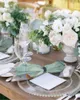 Table Napkin 4pcs Marble Turquoise Square Napkins 50x50cm Party Wedding Decoration Cloth Kitchen Dinner Serving