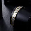 Bangle magnetische roestvrijstalen armband heren sieraden gouden zwart 4 mannelijke verjaardagstrend cadeau voor vriendje broer