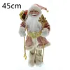 زينة عيد الميلاد 45 سم 2024 ديكور عيد الميلاد Big Santa Claus Doll Grandpa and Grandma Year Home Room Decoration Christmas Tree الحلي 231122