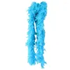 Halsdukar 2 meter flerfärgade fjädrar trimmar halsduk för konsertklänning Sying Diy Crafts Soft