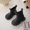 Botas outono inverno crianças botas mais veludo quente tornozelo botas antiderrapante impermeável crianças sapatos para meninas meninos botas de plataforma 231123