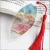 Leaf Veins Bookmarks Painting Flowers Birds Fish Pretty Aesthetic Vein Bookmark Gift For Friends Students School Supplies