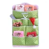 Storage Bags Modern High Quality 8 Pocket Multi-layer Non-woven Fabric Bag Wall Door Hanging For Socker Bra Green Pink