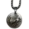 Pendanthalsband Vintage Ancient Coin Silver Plated Man / Women Jewelry P0009