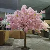 Flores decorativas personalizadas Sakura Tree Indoor Mesa de casamento externa Decoração central de 1m 1m 1,5m 2m Flor de flor de cerejeira artificial 2m