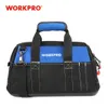 Tool Bag WORKPRO Tool Bags Waterproof Travel Bags Men Crossbody Bag Tool Storage Bags with Waterproof Base 231122