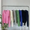 Suéter outono inverno manga comprida jumper bordado estampado suéter de malha clássico malhas roupas jumpers design masculino pulôver tamanho s-l 7 estilos verde rosa azul
