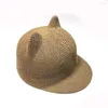 Berets 2023 Children's Straw Hat Summer Baby Sun For Boys And Girls Cute Equestrian Small Horn Beret Breathable