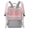 Outdoor Bags Pink Women Travel Backpack Water Repellent AntiTheft Stylish Casual Daypack Bag with Luggage Strap USB Charging Port 231122