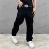 Herr jeans y2k jeans mens hip hop brodered brev baggy jeans svarta byxor 2023 nya harajuku punk rock wide ben byxor streetwear heta t231123