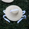 Chapeaux à large bord chapeau de soleil avec Long ruban femme plage dames vacances paille Uv pour femmes jardin japonais en gros