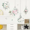 Muurstickers verse bloemen hangende mand woonkamer slaapkamer bank achtergrond decoratie papier verfraai sticker sticker home decor 230422