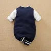 Rompers Spring and Autumn Boys „Girls” Baseball Handsome Cotton Wygodne Body Baby Bodysuit z długim rękawem 231122