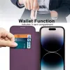 Magnetic Flip Leather Phone Case For iPhone 14 Pro Max 15 Plus 13 12 11 ProMax Magsafe Wireless Charging Plating Clear Card Slot Holder Cover