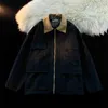 Kurtki męskie japońska zabytkowa kurtka robocza Jesienna i zimowa koreańska wersja luźna przystojna patchwork lapowa top