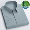 Camicie eleganti da uomo Casual Versatile Camicia sottile Traspirante Senza tasche Vestibilità regolare Slim Classica Business No stiro Antirughe Abbigliamento formale