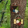 Trädgårdsdekorationer dvärg Flip Window Pendant Decoration Gnomes Statyer utomhusdekor