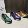 Nyaste ankomst Great Mens Designer äkta läderbrev Loafers skor ~ Nya toppar Herr Designer Top Quality Loafers Shoes EU Storlek 38-46