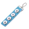 Keychains hoogwaardige lederen snap -knoop sieraden voor doe -het -zelf maken fit 18 mm snaps charmes auto sleutel ringen geschenken