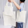 Torby na zakupy swobodny płótno torba na płótnie Duża pojemność kupująca moda ekologiczna bawełniana tkanina wielokrotnego użytku DIY torebki lniane dla kobiet mężczyzny
