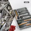 1pc Kitchen Drawer Stackable Compartment Cutlery Storage, Expandable Knife And Fork Storage Organizer, For Storing Spoons, Knives, Forks And Chopsticks