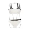 Designer bikini's vrouw tweedelige bikini nieuwe Koreaanse versie bikini witte rand versiering minimalistische split Womens badpak badpakken