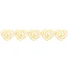 Pendant Necklaces 5pcs/lot Stainless Steel Rose For Women Gold Color Hollow Charm Simple Jewelry Making Accessories DIY Handmade Supplies