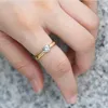 Cluster Rings Trendy Silver Heart Cut CZ 18K Gold Plated Non Tarnish Zircon Wedding Engagement Band Jewelry For Women 2023