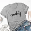 여자 T 셔츠 슈가 바비 평등 프린트 티셔츠 티셔츠 소녀 파워 페미니스트 슬로건 여성 권리 캐주얼면 꼭대기