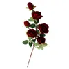 Dekorative Blumen 6 Köpfe Künstliche Exquisite Rosen mit Blättern Lange Zweige Valentinstag Hochzeit Party Home Decor
