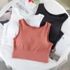 Yoga Outfits Damen-Sport-BH, solides Yoga-Top, Fitness-Pad-BH, Damen-Sport-Tanktop, Lauftrikot, atmungsaktiv, weich und bequem, 231122