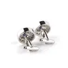 Boutons de manchette de luxe bijoux de haute qualité hommes blanc violet émail boutons de manchette en cristal rond fête de mariage bouton de manchette chemise française boutons 231122