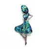 Charms högkvalitativ abalonskal brosch naturlig dans lapel charm halsband vintage gåvor till flickor vackert klädda