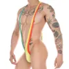 Cache-jarretelles Sexy pour hommes, 18 ans et plus, body érotique aux hanches, string, dos en T, col licou, Bikini BDSM pour hommes