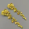 Stud Earrings Golden Flower Shoulder Sweeper