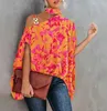 Damesblouses Tops S-XXL Elegante overhemden Sexy losse blouse 2023 Zomer Open schouder Uitgeholde korte mouw Kettinghals Print Casual