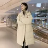 Women's Trench Coats 2023 Thick Mid-Length Down Cotton-Padded Coat Women Loose Fashionable Hooded